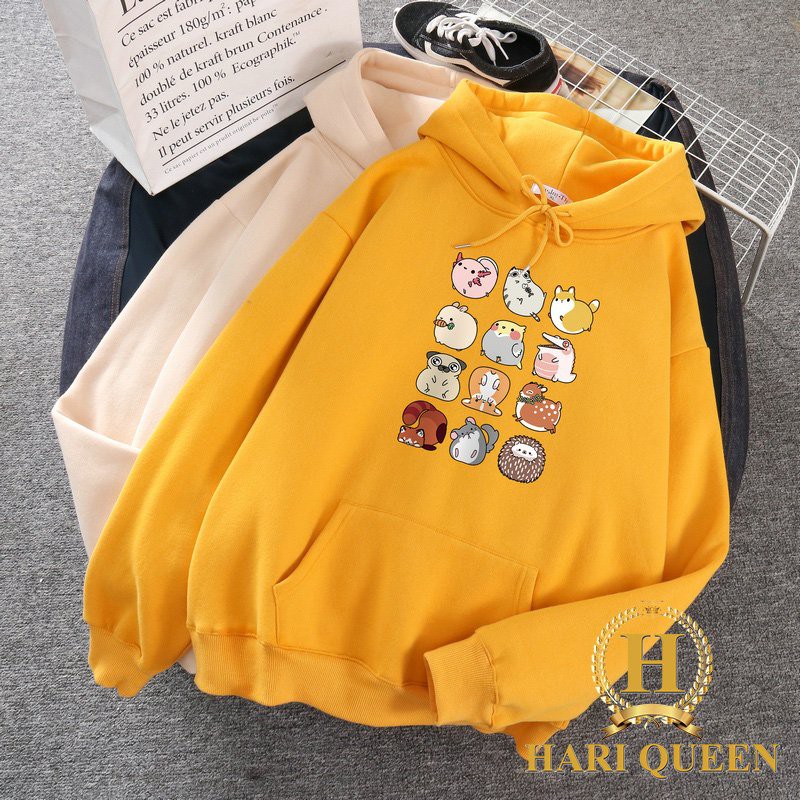 Áo hoodie nhiều con vật ngộ nghĩnh HARI1020
