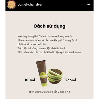 Dưỡng tóc Phục hồi Hạt Macadamia 236ml