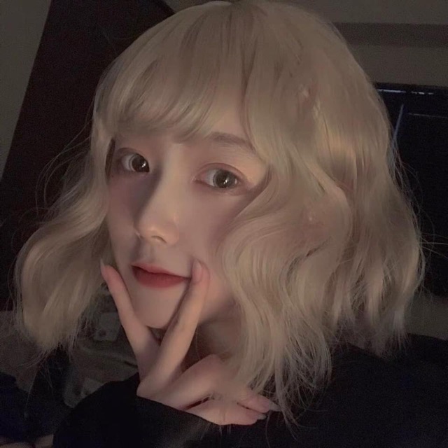 Tóc giả nữ đẹp 🤡FREESHIP🤡Giảm 5k khi nhập -Tóc giả nguyên đầu xù ngắn d3057