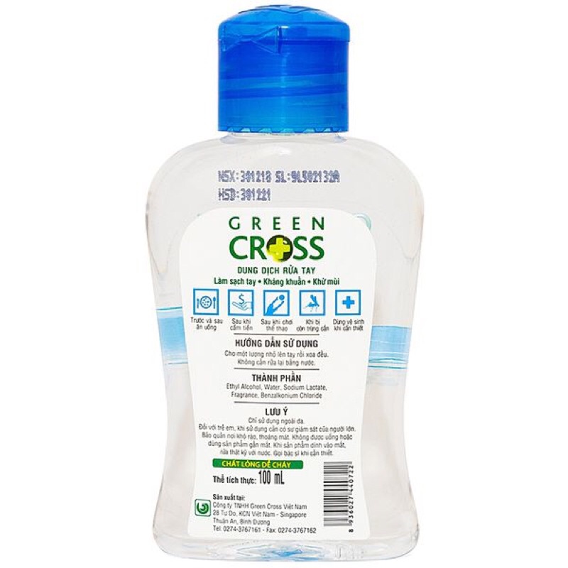 Dung Dịch Rửa Tay Greencross 100ml