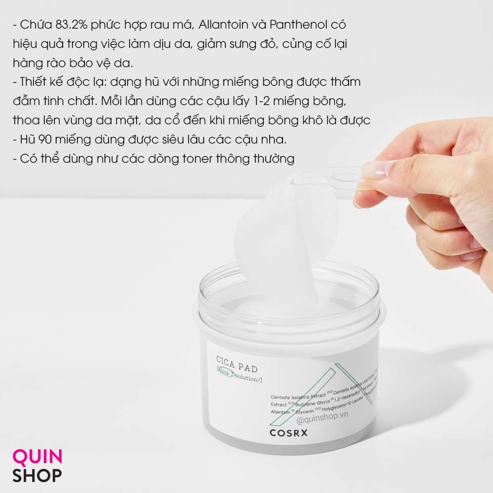 Bông Dưỡng Ẩm, Làm Dịu Da Cosrx Cica Pad