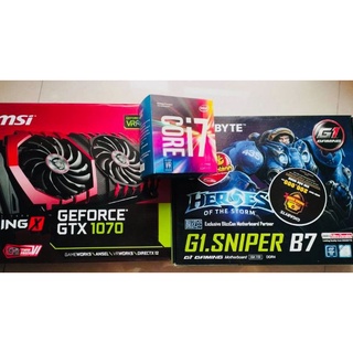 [2nd-Cũ] Combo gaming GTX 1070 + CPU 7700 + Main Gigabyte G1Sniper B7 + Ram Gskill Ripaws (2×4) bus 2133