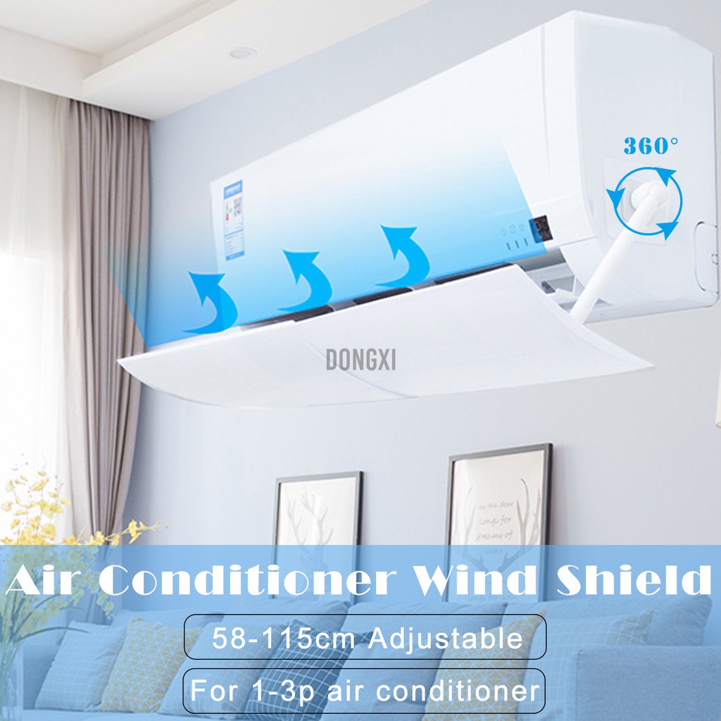 Air Conditioner Wind Shield Blowing Baffle Anti Direct Deflectors Retractable