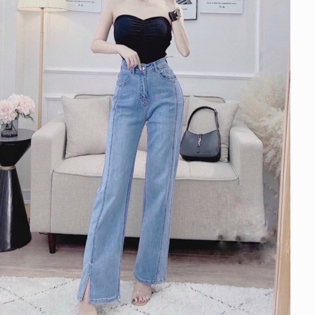 [Mã SRAPR8703 giảm 50% tối đa 20k đơn 0Đ] Quần Jean Nữ AIORI Ống Rộng Lưng Cao Trơn Jeans Ống Suông Cạp Cao_AJ3391 | BigBuy360 - bigbuy360.vn