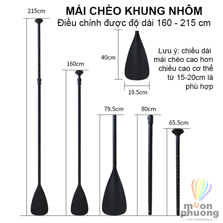 Ván chèo SUP ván chèo đứng bơm hơi giá rẻ Portable - MUÔN PHƯƠNG SHOP