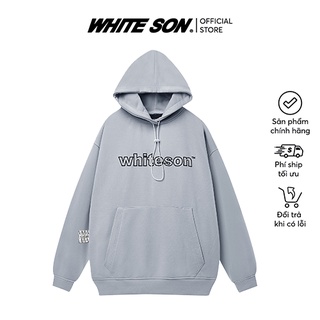 Áo khoác hoodie "logo ss20" mist grey