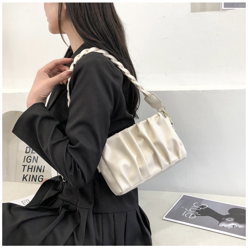 Túi Đeo Chéo Nữ Đẹp FREESHIP Túi Kẹp Nách Quai Tết Xếp Ly Da Mềm TXHQ 96