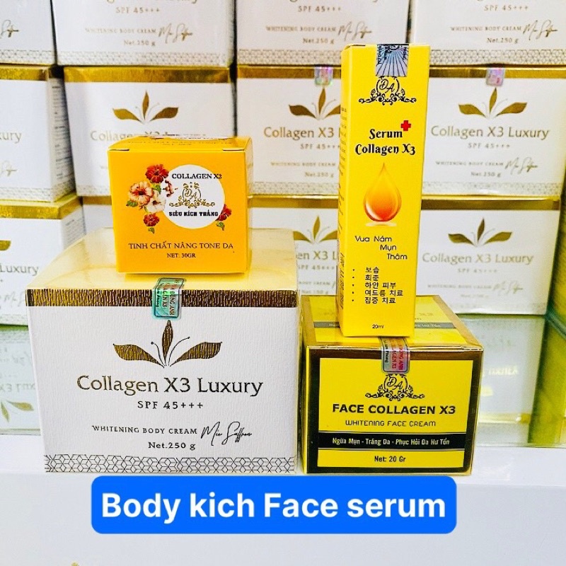 Combo Body + Kích + Face + Serum X3 Đông Anh Chính Hãng CTy 100%