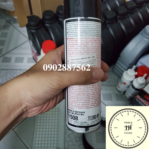 Chai Xịt bảo dưỡng Bôi Trơn Sên xe máy Liqui Moly Motorbike Chain-Lube 1508 - 250ML Made in Germany