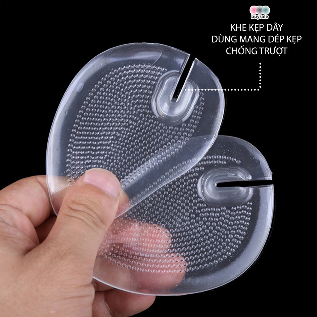 Lót silicone đệm êm ngón chân dùng mang dép kẹp giúp chống trượt - 1 cặp - buysale - BSPK141