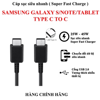 Cáp sạc 25W(3A),45W(5A) Samsung Type-C to Type-C chính hãng