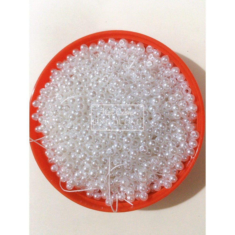 Khoảng 4000 Hạt bẹt giả trai 3mm giá rẻ gói 100gr