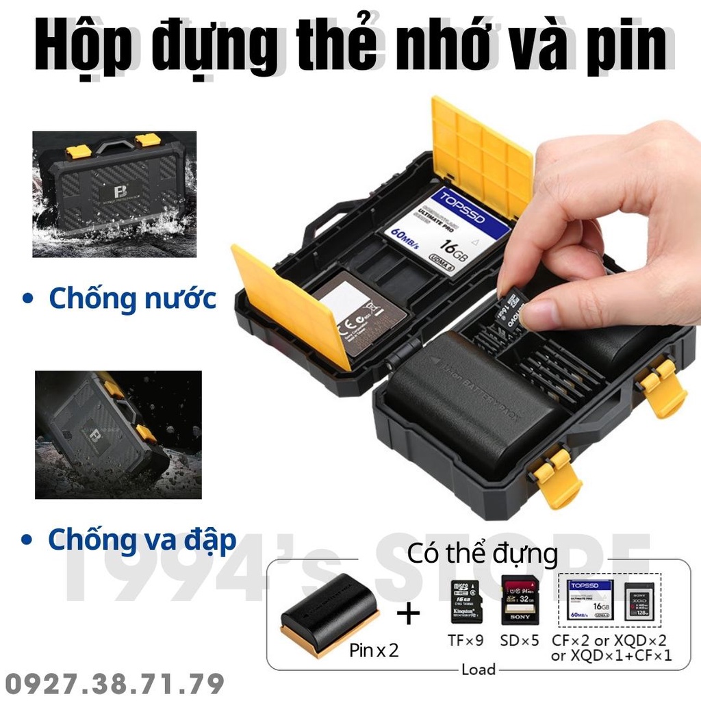 (CÓ SẴN) Hộp đựng thẻ nhớ và pin máy ảnh - Chống nước , chống va đập - Bảo vệ thẻ nhớ và pin máy ảnh tuyệt đối