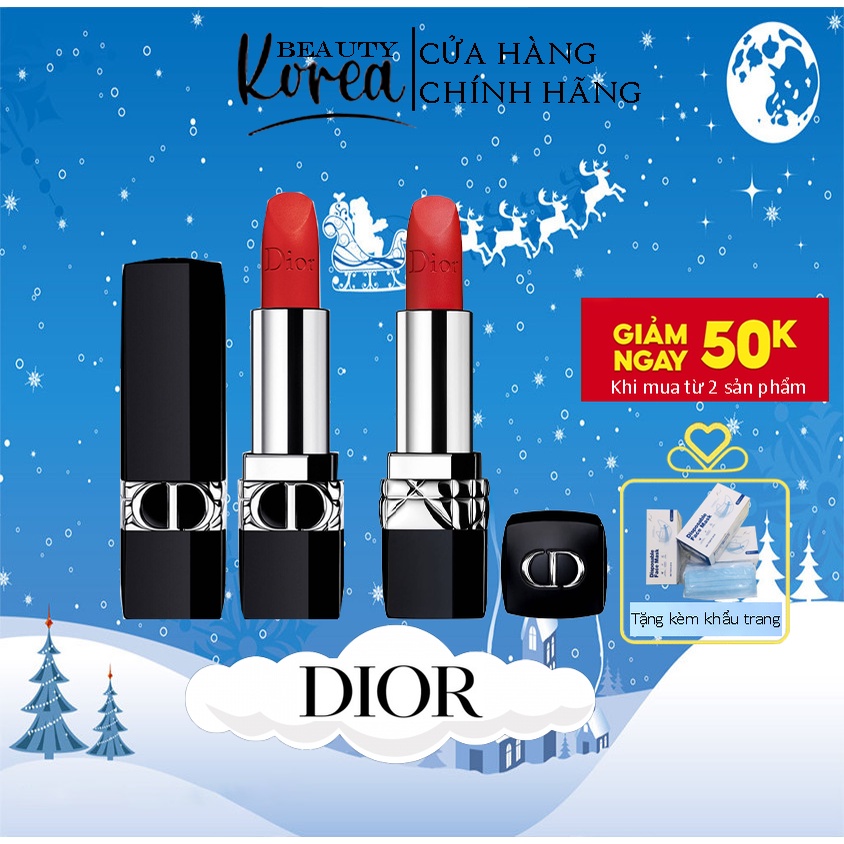 Son Dior Chính Hãng Dior Rouge - Matte - Satin - Valvet, siêu mềm mịn và dưỡng môi, full bảng màu của son