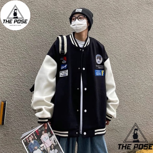 Áo Khoác Nỉ Bomber Unisex IN DINER Ulzzang Nam Nữ Form Rộng Jacket Chống Nắng THE POSE | BigBuy360 - bigbuy360.vn