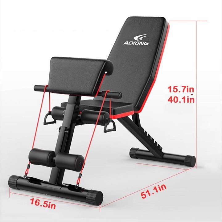 Ghế tập Gym, ghế tập cơ bụng đa năng + Bộ dụng cụ chống đẩy