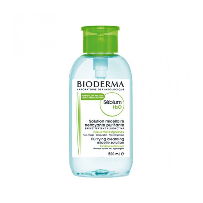 Nước Tẩy trang Bioderma Sebium H2O 500ml nắp ấn