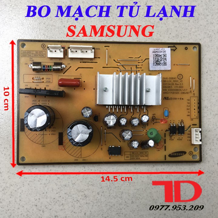 Bo mạch Tủ Lạnh SAMSUNG công suất 2 tụ dành cho tủ từ 200L trở lên