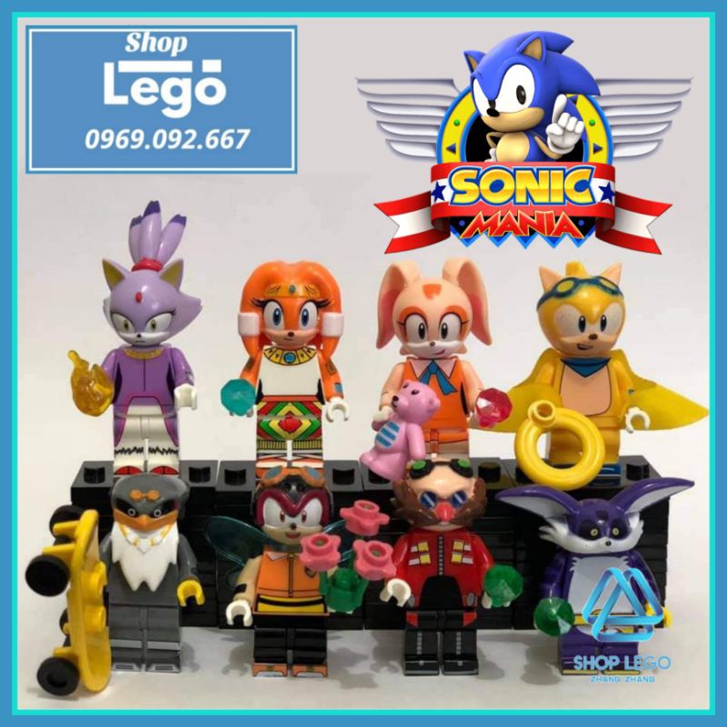 Đồ chơi Xếp hình Sonic Ray - Rabbit - Big the Cat - Charmy Bee - Tikal - Dr. Eggman - Blaze - Storm Minifigures WM6087