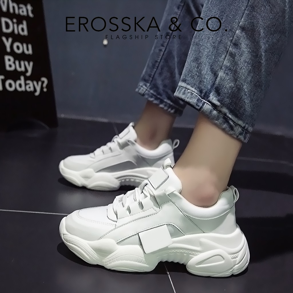 Giày thể thao nữ đế độn thời trang Erosska màu Trắng _ ES001 | BigBuy360 - bigbuy360.vn