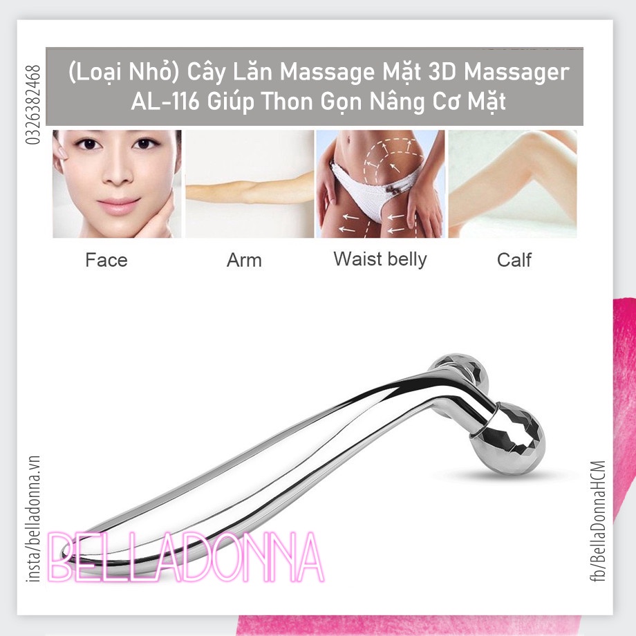 [HCM][2 Size] Cây Lăn Massage Mặt 3D Massager Giúp Thon Gọn Nâng Cơ Mặt
