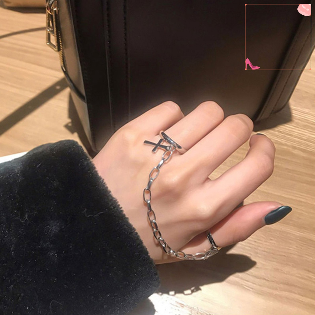 Unisex Fashion Adjustable Conjoined Slave Chain Joint Knuckle Ring Jewelry Gift