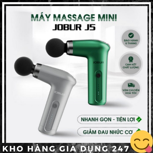 Máy massage cầm tay mini JOBUR J5, Hỗ Trợ Mát Xa Chuyên Sâu, Giảm Đau Cơ, Cứng Khớp - Chính Hãng( bảo hành 12 tháng )