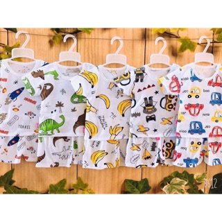 Combo 6 bộ cotton giấy bé trai bé gái