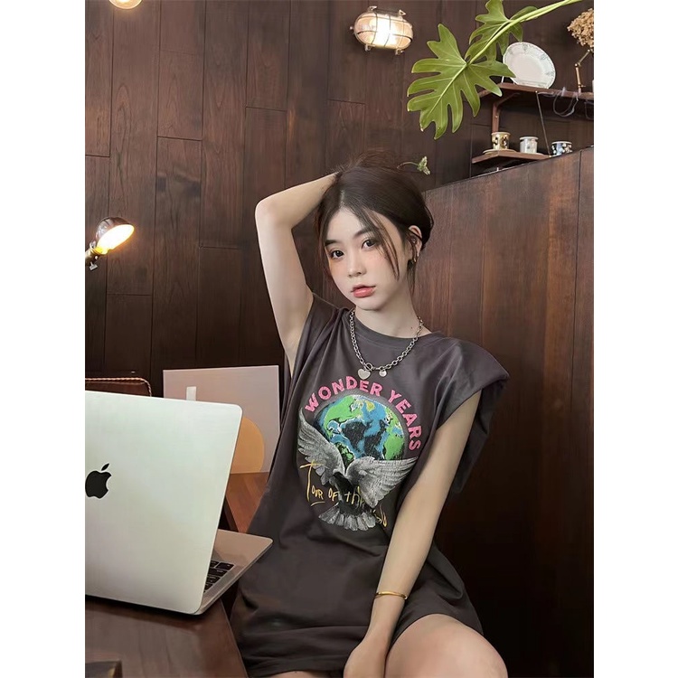 Áo Thun Thể Thao Nữ Cộc Tay Cổ Tròn Có Đệm Vai Phong Cách Mới