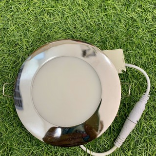 Đèn led âm trần siêu mỏng 6w inox