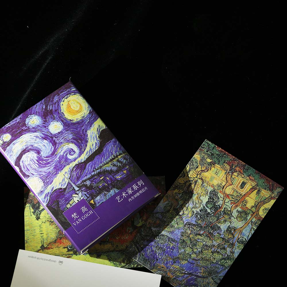 Set 30 tấm bưu thiếp in hình tranh sơn dầu của Van Gogh độc đáo