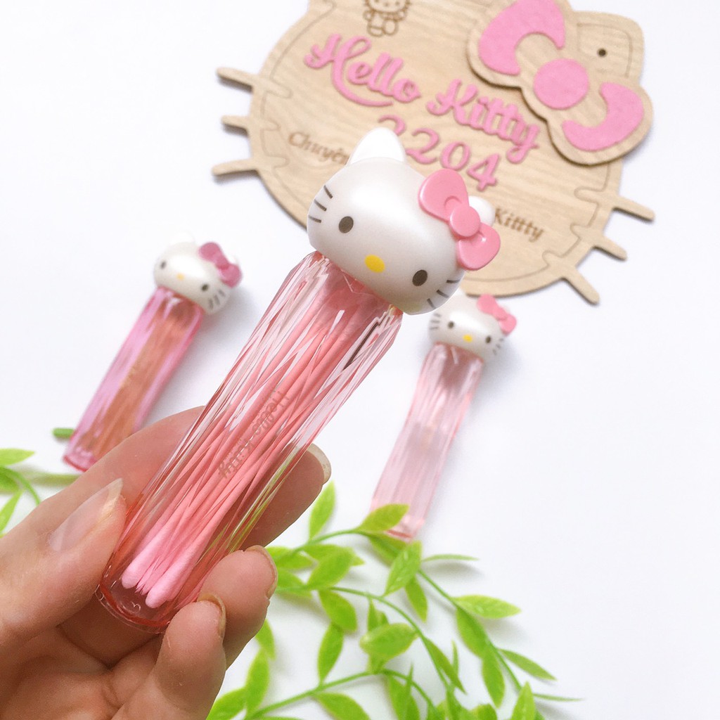 🌸Ống đựng tăm mini cho vào túi xách có gương Hello Kitty🌸