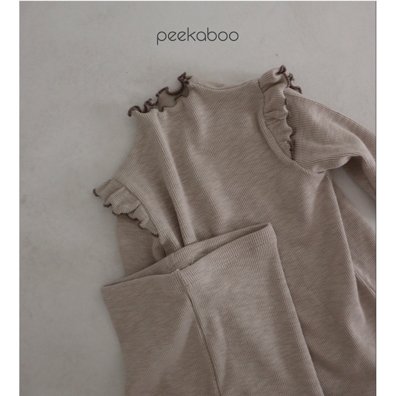 (Chính hãng) Bộ rời dài tay cánh tiên cotton gân thu đông Sharon PEEKABOO made in Korea bé gái bánh bèo BABY KOREA