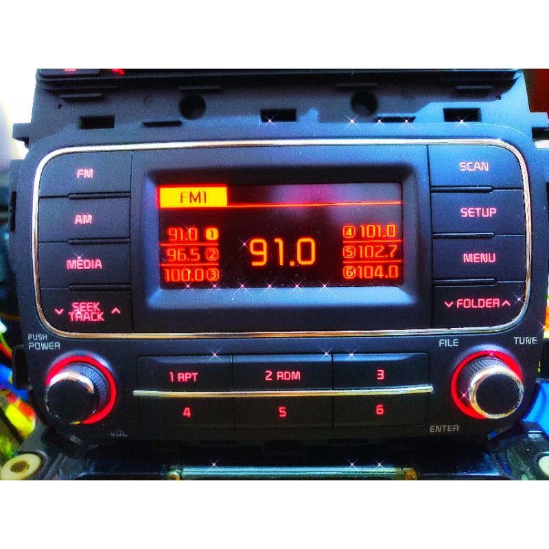 Đầu amply CD radio AUX usb tháo xe KIA K3 K4.