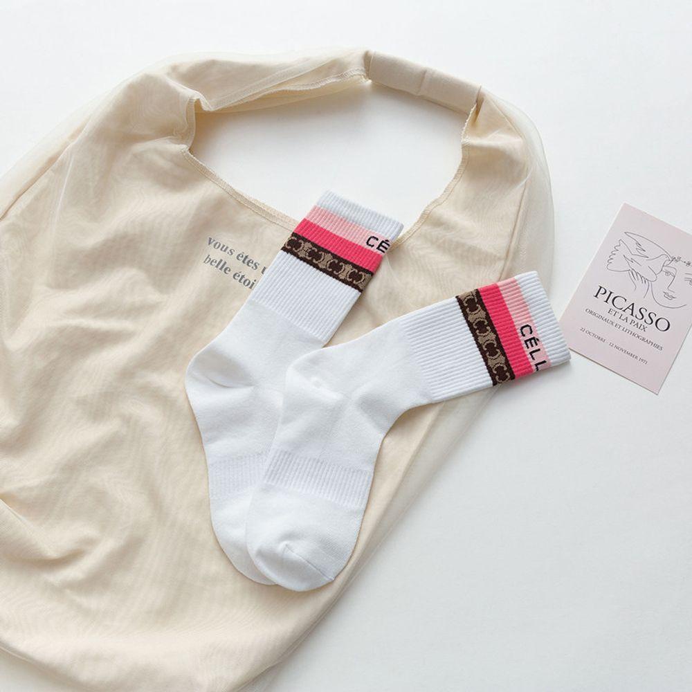 Vớ Cotton Họa Tiết Chữ DWAYNE Phong Cách Harajuku Thanh Lịch Dành Cho Nam Nữ