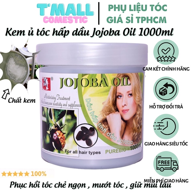 Dầu Hấp Tóc Ủ Xả Tóc JOJOBA 1000ml siêu mềm mượt giữ mùi hương lâu cực thơm