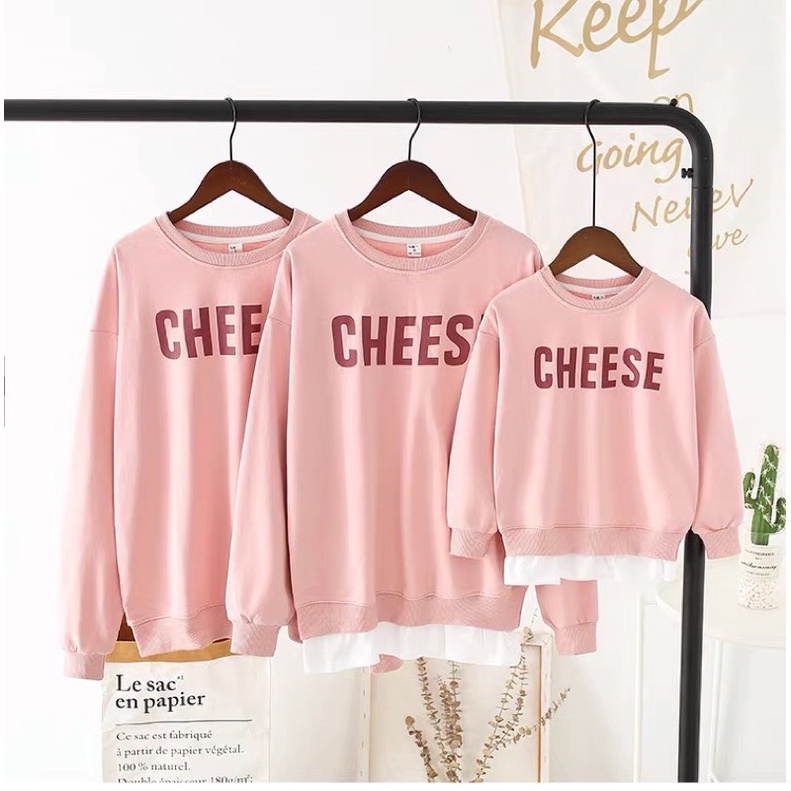 ⚡️KB PhuongLinh⚡️ ÁO ĐÔI HỒNG CHEESE BÈO GẤU TRẮNG CHO MẸ VÀ BÉ
