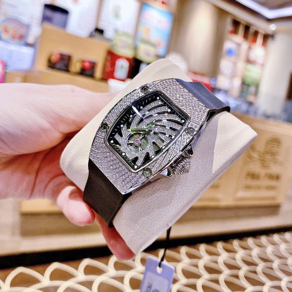 Cặp Đôi - Đồng Hồ Nam Nữ Hanboro Nam Máy Automatic, Nữ Máy Pin , Dây Cao Su , Size 36mm/48mm