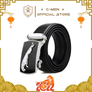 Thắt lưng nam lmen chất liệu da pu cao cấp khóa tự động - dây lưng nam thời trang khóa mặt hình con báo - tlk401