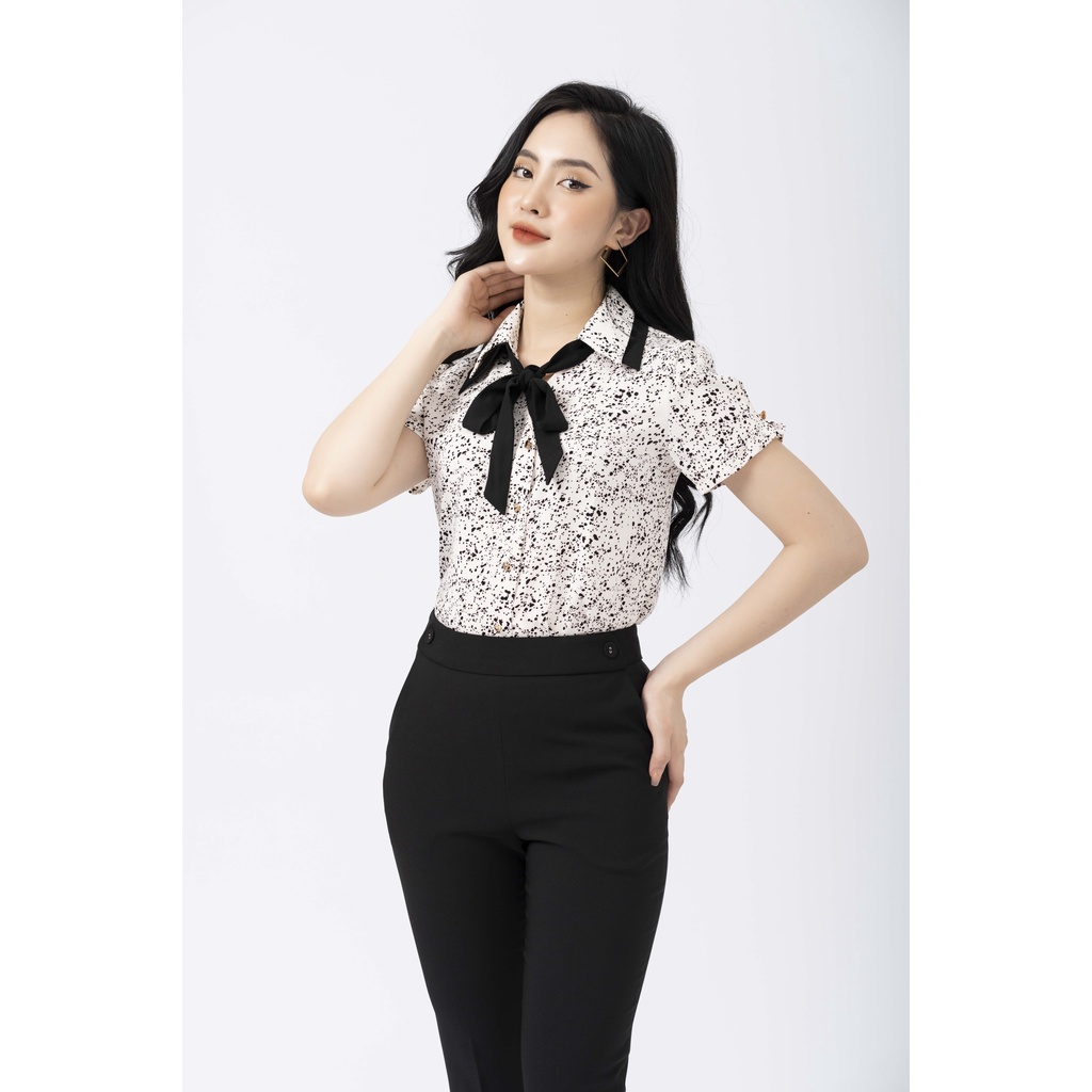 Quần ống đứng cúc cài trang trí túi FIONA F352303