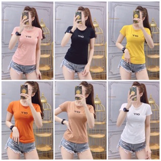 Áo thun Thái ôm body thêu chữ OFF