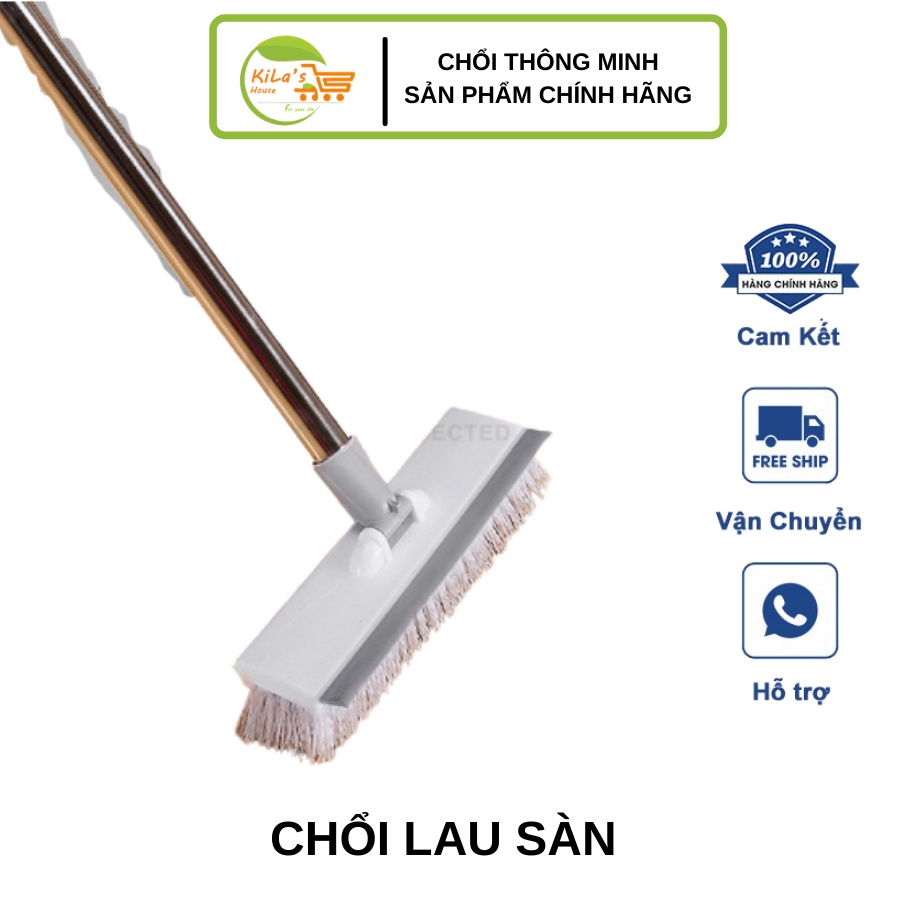 Chổi Lau Sàn Gạt Nước - Chổi Lau Sàn Quét Gạt 2 Đầu Tiện Lợi, Dễ Dàng Điều Chỉnh Độ Dài