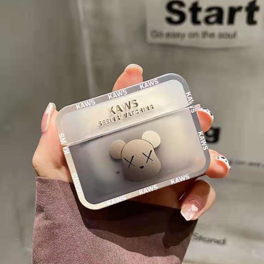 Vỏ bảo vệ hộp sạc tai nghe Bluetooth Airpods 1/2/Pro nguyên khối chống va đập Kawss thời trang - Tomax shop