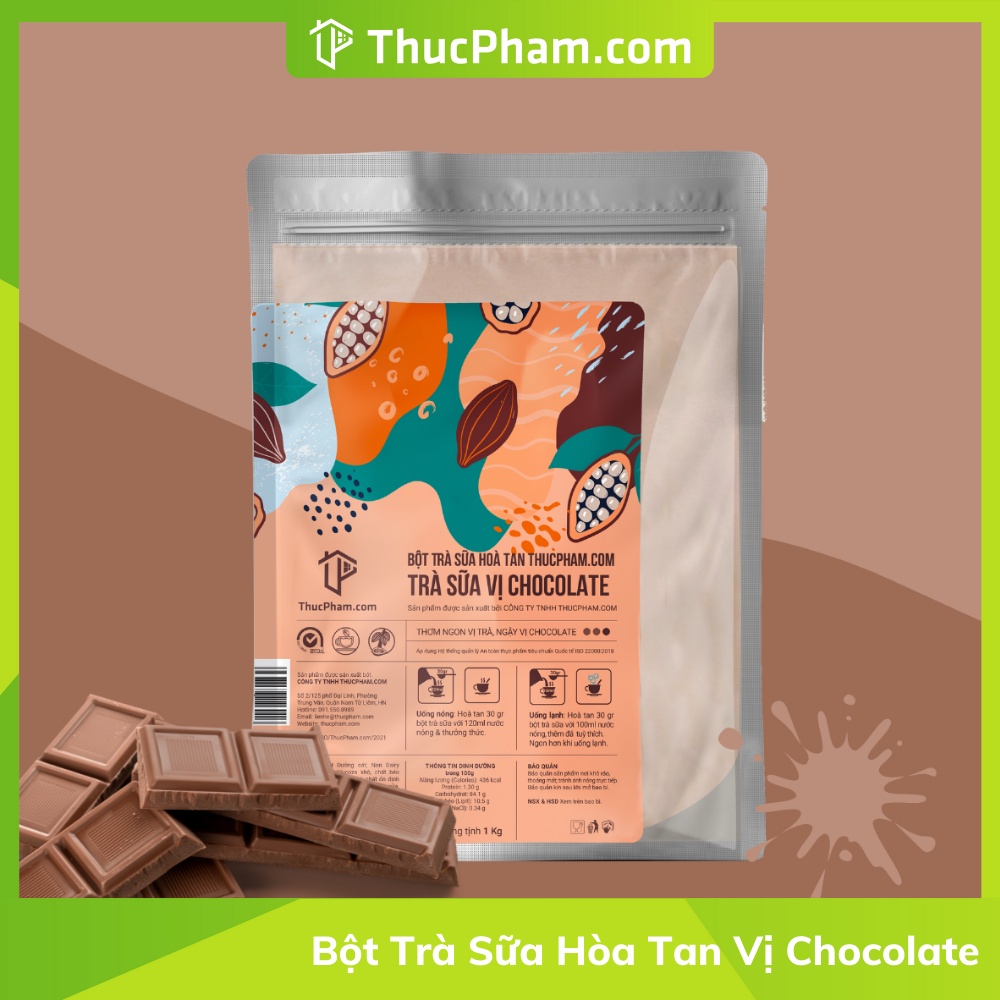 Bột Trà Sữa Hòa Tan ThucPham.com Đủ Vị - Túi 100g và 1kg - Đậm Vị Trà, Béo Ngậy Vị Sữa, Thơm Mùi Tự Nhiên