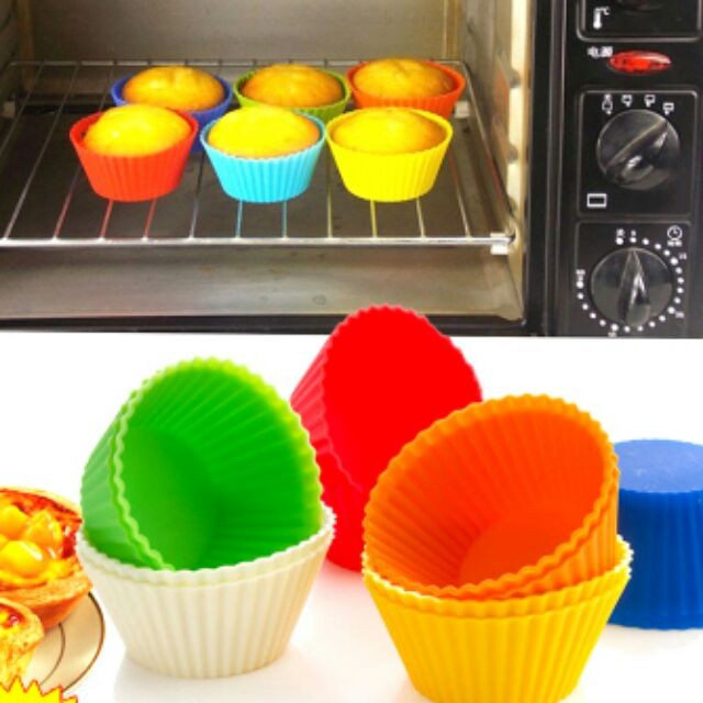 Khuôn silicon cupcake hình tròn 5cm --7cm( HÀNG CAO CẤP KHÔNG MÙI ĐỘC HẠI)