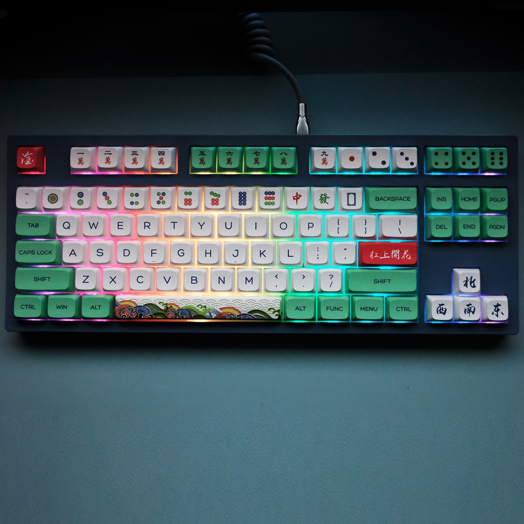 PBT XDA Profile 130 Phím Keycaps Dye Thăng hoa Bộ phím bố cục ANSI cho Bàn phím Cherry MX Công tắc