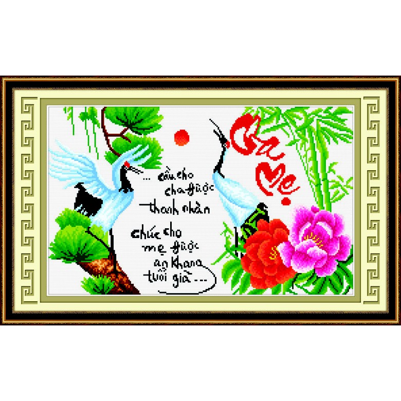 Tranh thêu Cha Mẹ ms 51419