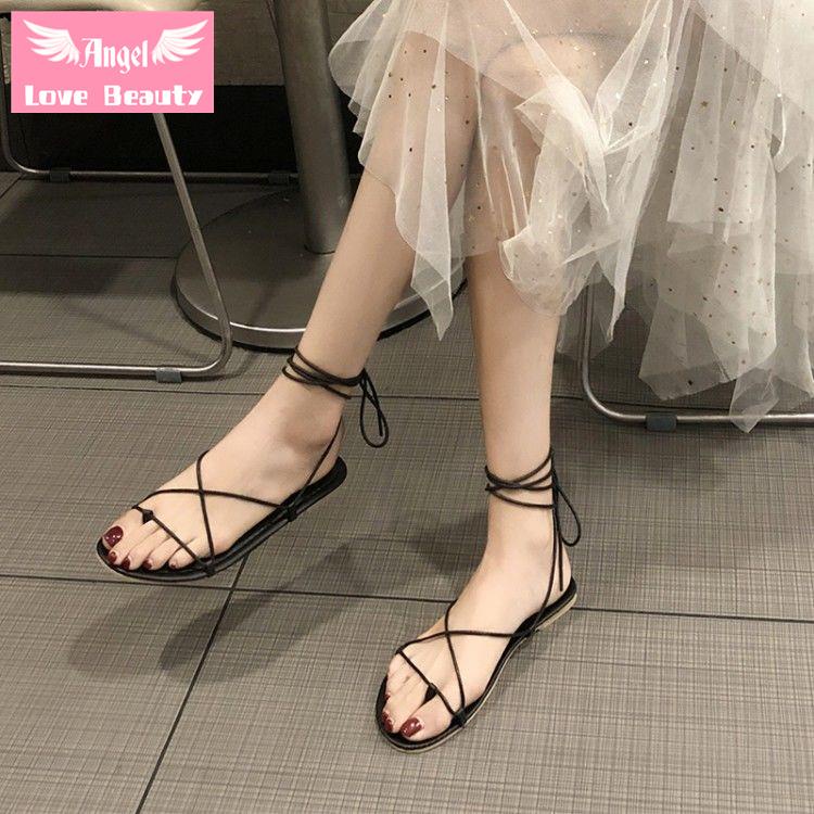 Giày Sandal Đế Bệt Thời Trang Mùa Hè Hàn Quốc Hàng Mới Dành Cho Nữ 2022