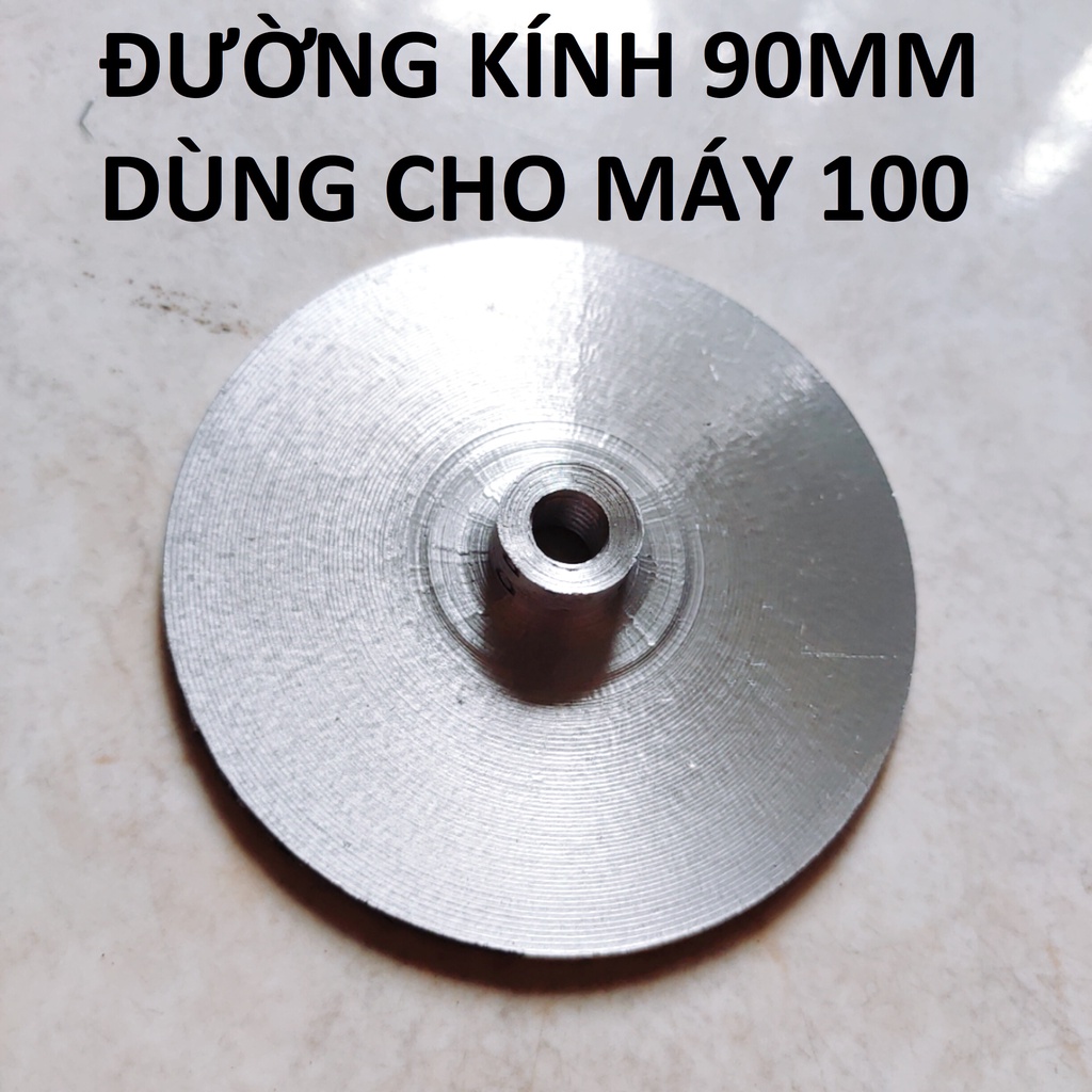 Đế trà nhám, đế dán giấy ráp loại có ren, chất liệu nhôm, dùng cho máy 100mm, dùng cho thợ mộc, cơ khí