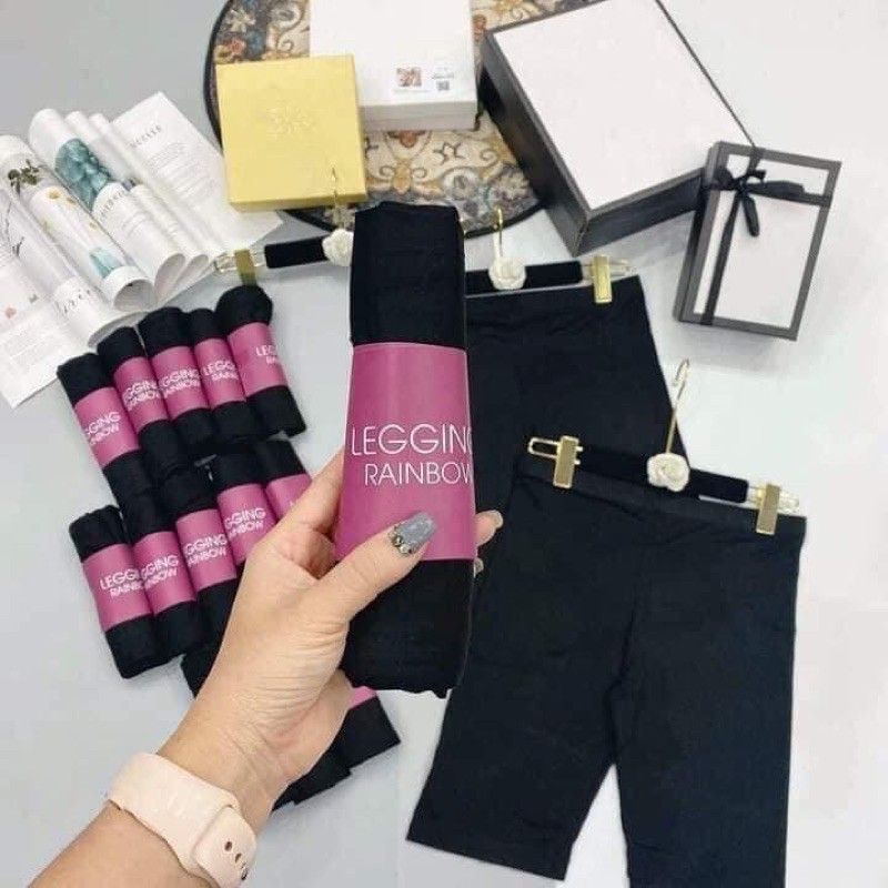 Quần legging đùi cuộn tím siêu Hot M04